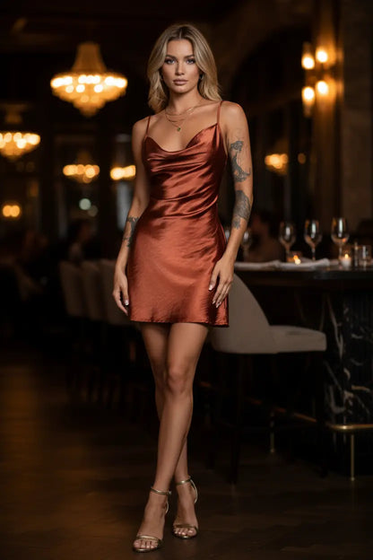 Satin Mini Dress Lifestyle